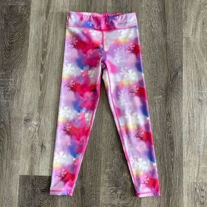 Eddie Bauer Tie Dye Floral Leggings Girls Size: Small 7/8